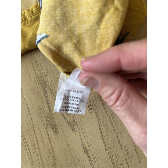 Pineapple Cover Up Large Fruit Print Yellow 3/4 Sleeve Dress BOHO Beach Fairy - Picture 12 of 13